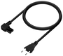 Aisens Cable de Alimentación Forma 8 CEE7/16 a C7 Acodado Negro 1.8m