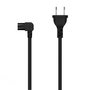 Aisens Cable de Alimentación Forma 8 CEE7/16 a C7 Acodado Negro 1.8m