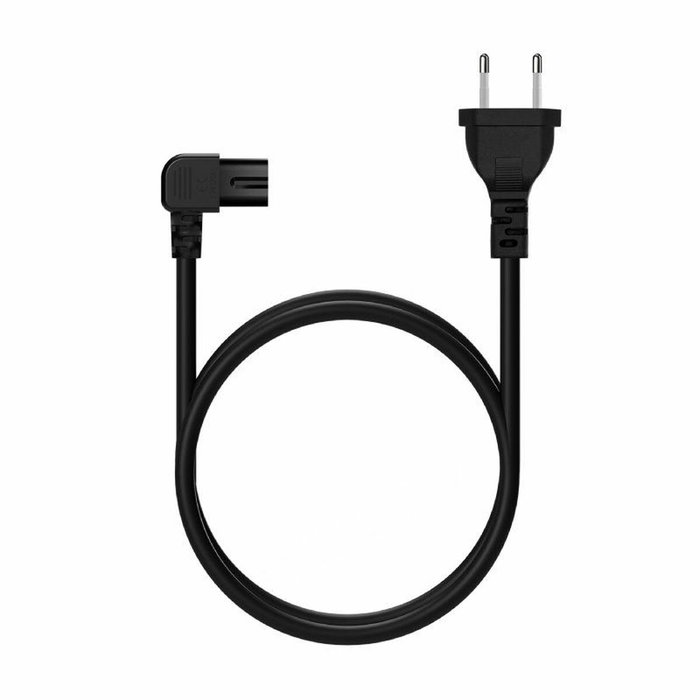 Aisens Cable de Alimentación Forma 8 CEE7/16 a C7 Acodado Negro 1.8m