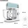 Kenwood KMX754PB Robot Repostero Multifunción - Motor 1000W, Bol Cristal 5L con Asa, 2 Salidas Accesorios