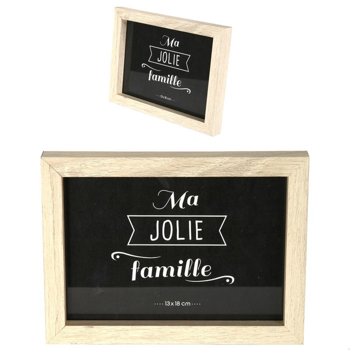 Home Deco Factory Essentiel Juego de 8 Marcos de Fotos para Pared Negro Madera 15x20 cm 13x18 cm 10x15 cm 10x10 cm
