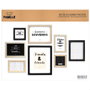 Home Deco Factory Essentiel Juego de 8 Marcos de Fotos para Pared Negro Madera 15x20 cm 13x18 cm 10x15 cm 10x10 cm