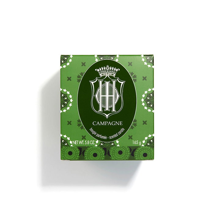 Sisley Vela Bougie Campagne 165 g - Aromaterapia, Cera Negra, Fragancia Eau de Campagne, Verde Bosque