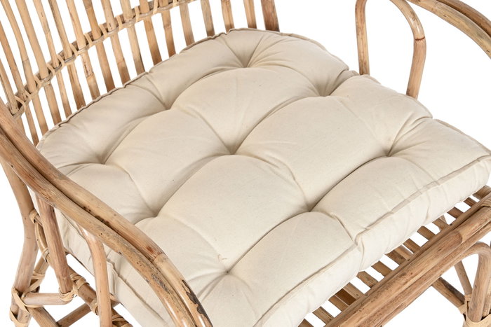 DKD Home Decor Silla de Bambú y Ratán Natural