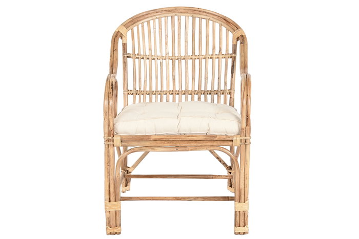DKD Home Decor Silla de Bambú y Ratán Natural