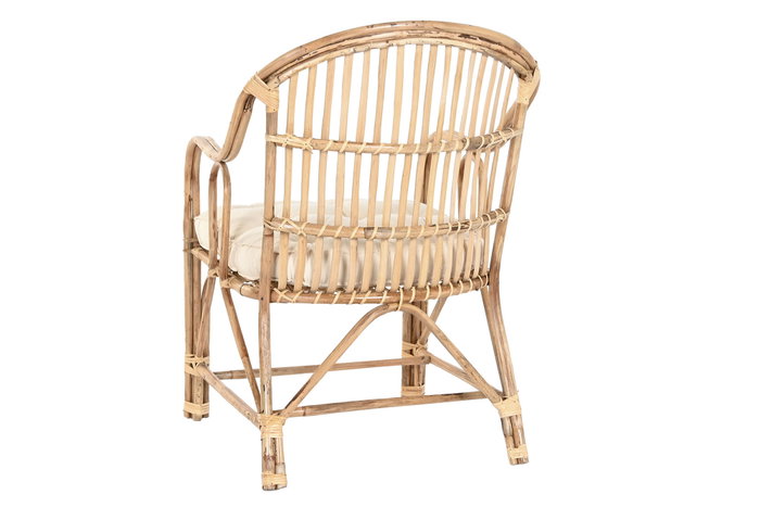 DKD Home Decor Silla de Bambú y Ratán Natural