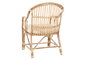 DKD Home Decor Silla de Bambú y Ratán Natural