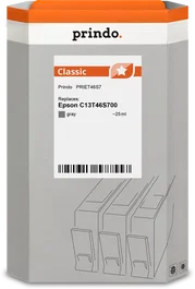 Prindo Cartucho de tinta Gris PRIET46S7 Classic 25ml