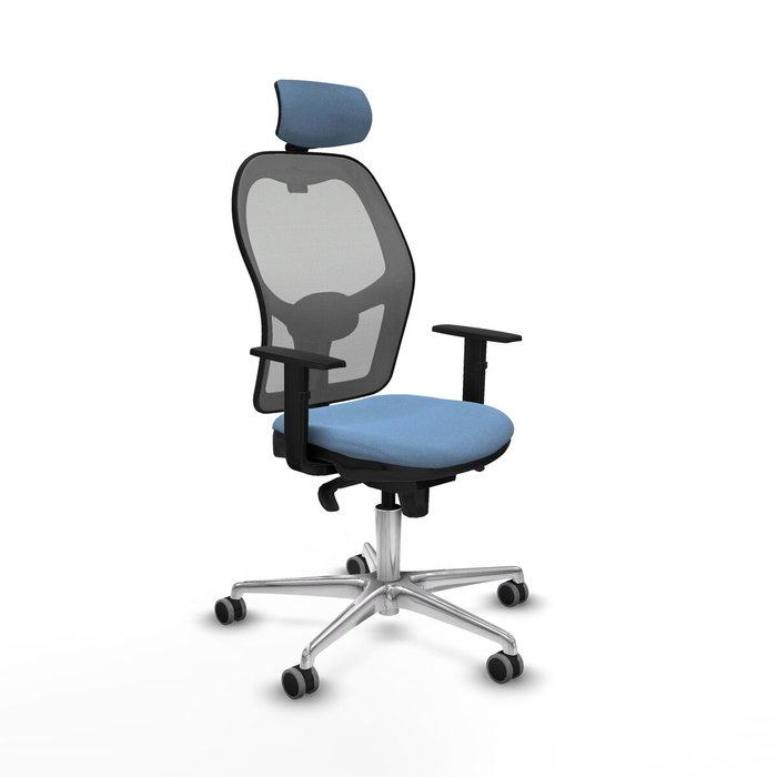 PIQUERAS Y CRESPO Silla de oficina Jorquera con mecanismo Sincro, Azul cielo y Gris PIQUERAS Y CRESPO Silla de oficina Jorquera con mecanismo Sincro, Azul cielo y Gris