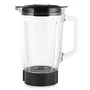 Orbegozo BV 6575 Batidora de Vaso 600W, 5 Velocidades, Función Picahielos, Vaso de Cristal 1.5L, Cuchillas de Titanio, Negro
