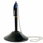 Bic 4 Colores Counter Pen con Base y Cadena, Azul
