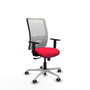 PIQUERAS Y CRESPO Silla de oficina Zulema con mecanismo Sincro, Rojo y Blanco