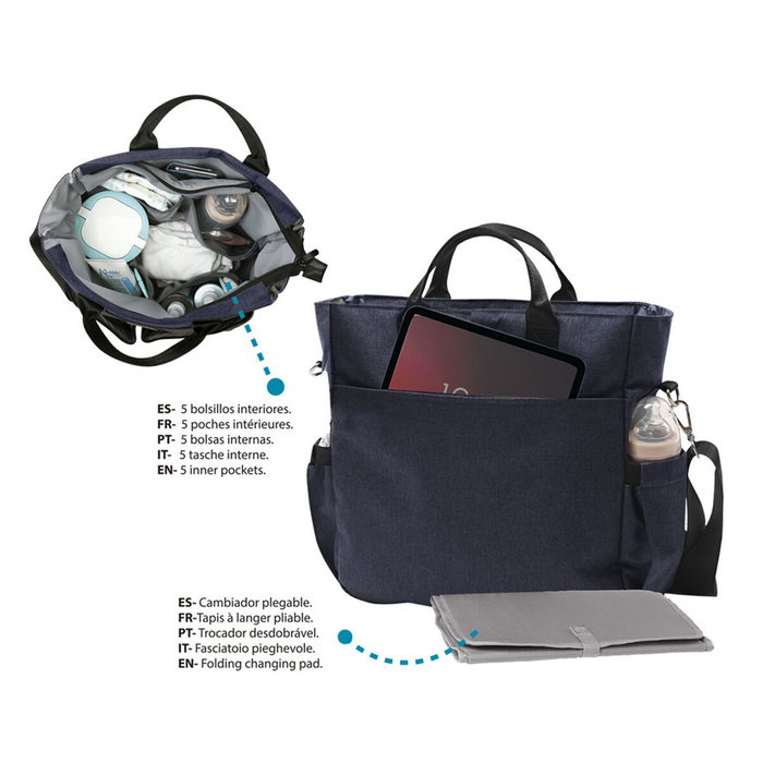 KioKids Bolso Bandolera de Maternidad Azul Marino KioKids Bolso Bandolera de Maternidad Azul Marino