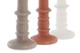DKD Home Decor Vela Blanco Gris Rosa Cera Parafina 7 x 7 x 18 cm (12 Unidades) Duración 10h