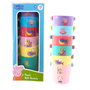 Deqube Cubos de Baño Apilables Peppa Pig para Bebés +12 Meses con Ilustraciones de Peppa y Amigos