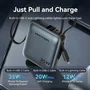 Vention Powerbank FHFN0 10000 mAh 35 W Gris con Cables USB-C y Lightning