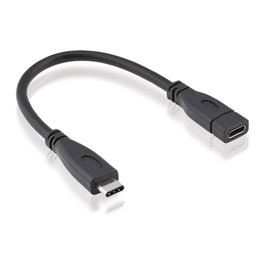 ROLINE 11.02.9015 Cable USB C a USB C 3.2 Gen 2 (3.1 Gen 2) 0.15 m Negro