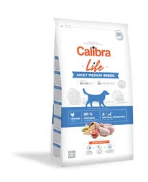 Calibra Dog Life Adult Medium Breed Pollo Alimento Hipoalergénico para Perros Adultos Razas Medianas, 12 kg