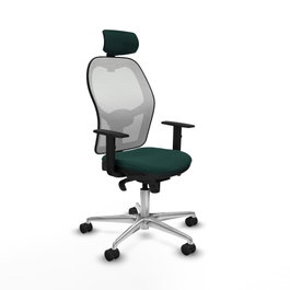 PIQUERAS Y CRESPO Silla de oficina Jorquera Verde Botella y Blanco