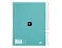 Antartik Cuaderno espiral A5 micro tapa forrada 120h 90g cuadro 5mm color menta