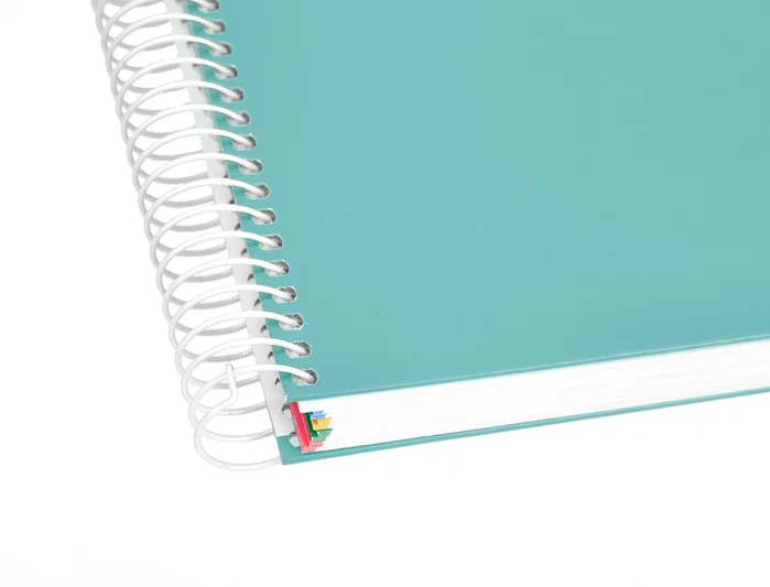 Antartik Cuaderno espiral A5 micro tapa forrada 120h 90g cuadro 5mm color menta
