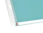 Antartik Cuaderno espiral A5 micro tapa forrada 120h 90g cuadro 5mm color menta