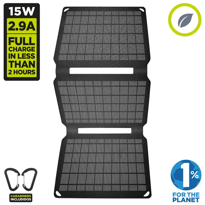 Muvit Panel Solar Portátil MCSCH0002 15W Negro Muvit Panel Solar Portátil MCSCH0002 15W Negro