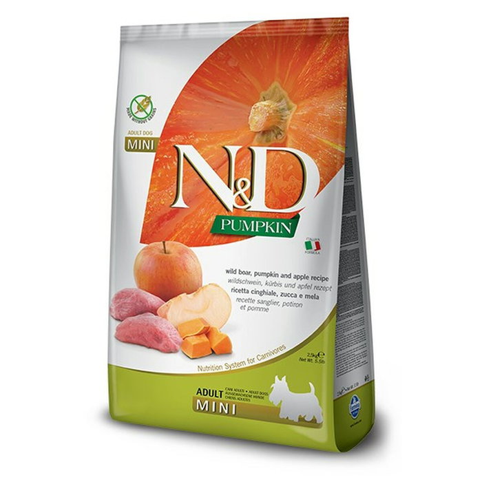 Farmina N&D Pumpkin Jabalí y Manzana Mini 2,5kg Farmina N&D Pumpkin Jabalí y Manzana Mini 2,5kg