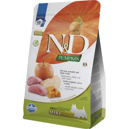 Farmina N&D Pumpkin Jabalí y Manzana Mini 2,5kg Farmina N&D Pumpkin Jabalí y Manzana Mini 2,5kg