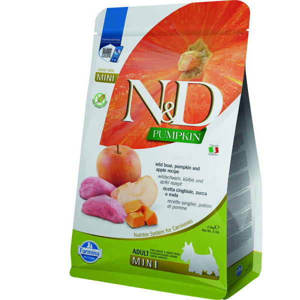 Farmina N&D Pumpkin Jabalí y Manzana Mini 2,5kg Farmina N&D Pumpkin Jabalí y Manzana Mini 2,5kg