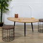 Home Deco Factory Mesa de Centro Miller 112 x 74 x 41 cm Bistrot Indus