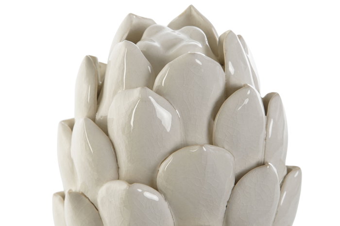 DKD Home Decor Decoración de Gres Piña Blanco