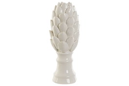 DKD Home Decor Decoración de Gres Piña Blanco