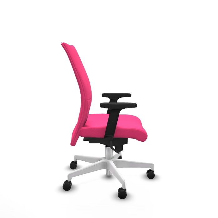 PIQUERAS Y CRESPO Silla Albacete Confidente Rosa con Mecanismo Sincro y Base Blanca PIQUERAS Y CRESPO Silla Albacete Confidente Rosa con Mecanismo Sincro y Base Blanca