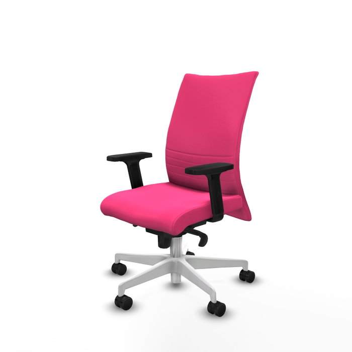 PIQUERAS Y CRESPO Silla Albacete Confidente Rosa con Mecanismo Sincro y Base Blanca PIQUERAS Y CRESPO Silla Albacete Confidente Rosa con Mecanismo Sincro y Base Blanca