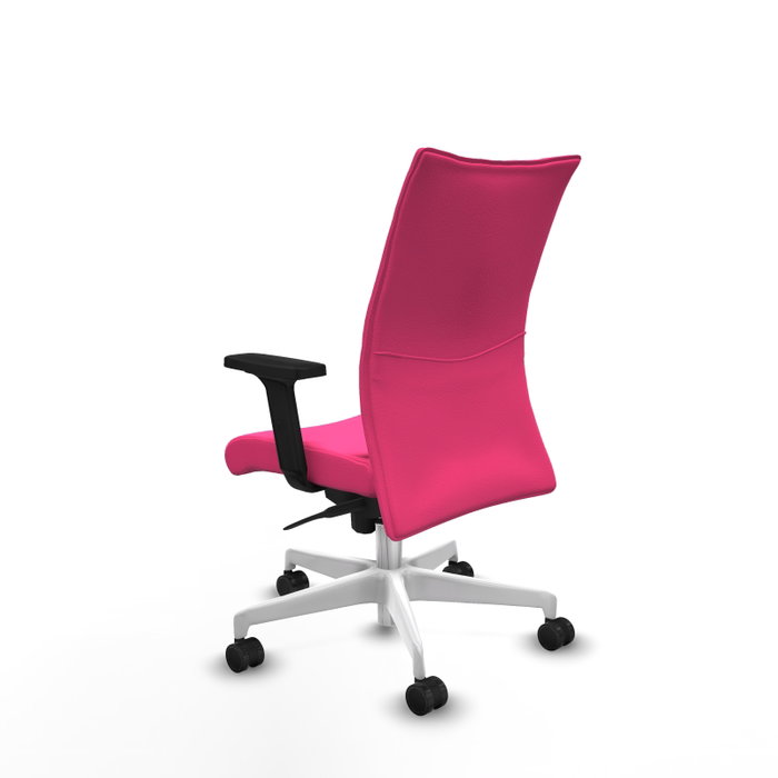 PIQUERAS Y CRESPO Silla Albacete Confidente Rosa con Mecanismo Sincro y Base Blanca PIQUERAS Y CRESPO Silla Albacete Confidente Rosa con Mecanismo Sincro y Base Blanca