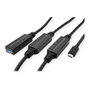 ROLINE Cable Repetidor Activo USB 3.2 Gen 1 Tipo A a C, 20 m, Negro
