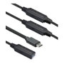 ROLINE Cable Repetidor Activo USB 3.2 Gen 1 Tipo A a C, 20 m, Negro