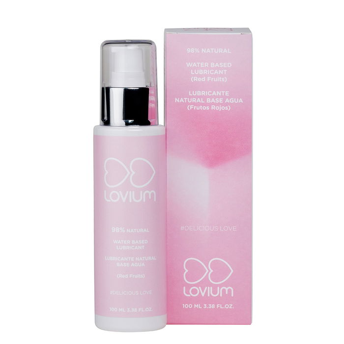 Naturalium Lubricante a Base de Agua Frutas Rojas 98% Natural con Cuidado de Piel, Compatible con Condones