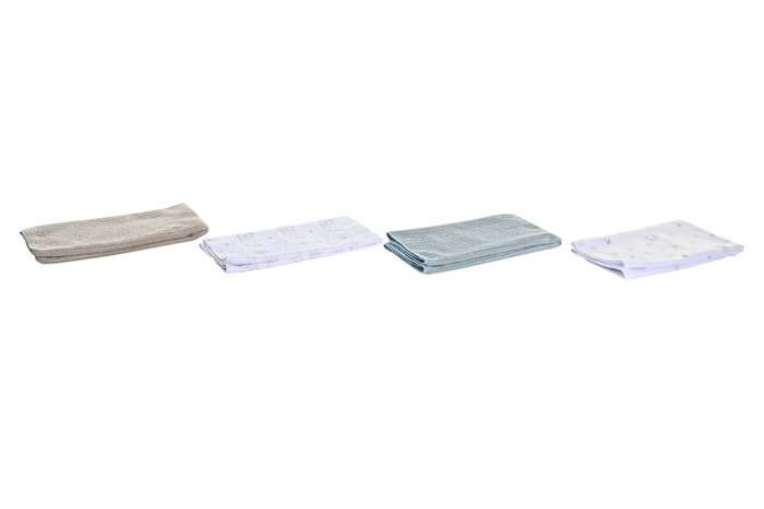 DKD Home Decor Paño Stella Maris Azul Blanco 60 x 40 cm Microfibra Set de 2 DKD Home Decor Paño Stella Maris Azul Blanco 60 x 40 cm Microfibra Set de 2