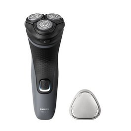 Philips Shaver 1000 Series S1142/00 Afeitadora Eléctrica Recargable, 3 Cabezales, Cabezales 4D Flexibles, PowerCut Blade, Resistente al Agua IPX7, Color Negro y Gris