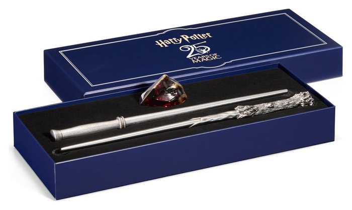 Harry Potter Celebration Wand Harry Potter 25th Anniversary Wands and Sorcerer's Stone Set Harry Potter Celebration Wand Harry Potter 25th Anniversary Wands and Sorcerer's Stone Set