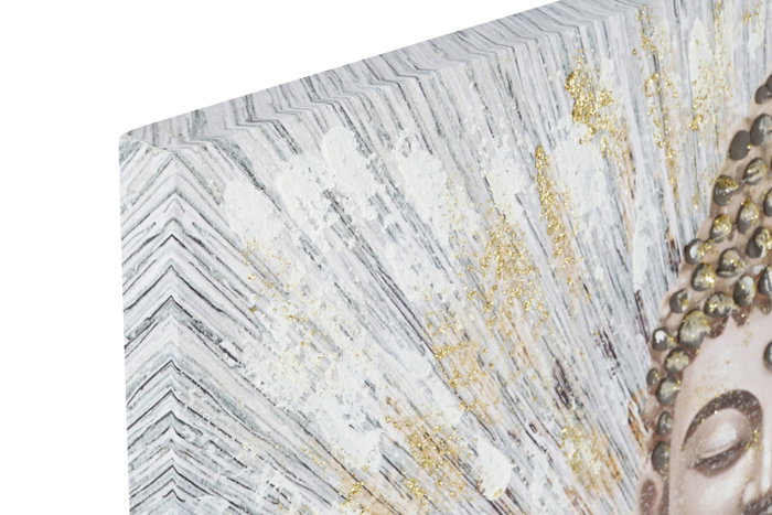 DKD Home Decor Cuadro Lienzo MDF Buda Surtido de 2 Piezas 70x3x100 cm
