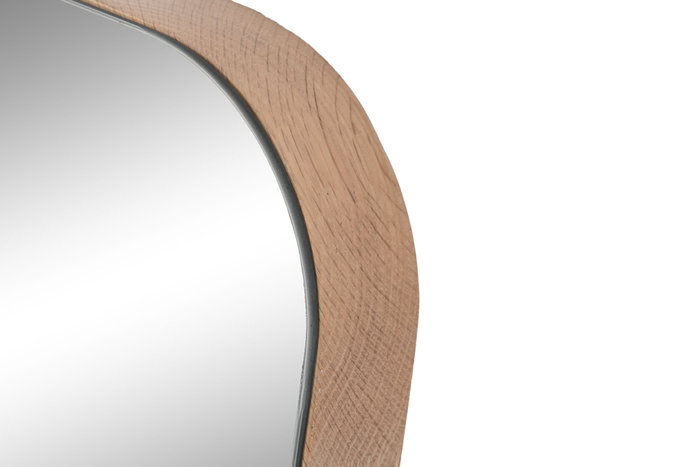 DKD Home Decor Espejo de Madera de Roble 60x60 cm Natural