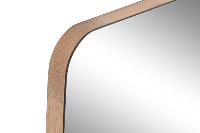 DKD Home Decor Espejo de Madera de Roble 60x60 cm Natural