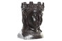 DKD Home Decor Macetero de Resina Buda Gris