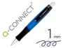 Q-connect Bolígrafo Premium Retráctil con Sujeción de Caucho, Punta 1 mm, Color Azul