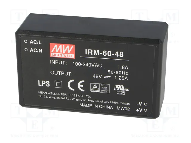 MEAN WELL IRM-60-48 Convertidor AC/DC 60W 48VDC
