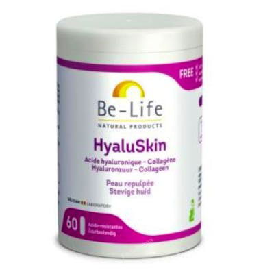 BE-LIFE Hyaluskin 60 Cápsulas - Suplemento para Mantenimiento y Estructura de la Piel con Colágeno Marino, Ácido Hialurónico y Vitamina C