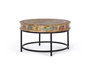 GINER Y COLOMER Mesa de Centro de Madera de Mango y Metal Multicolor 80x80x47 cm